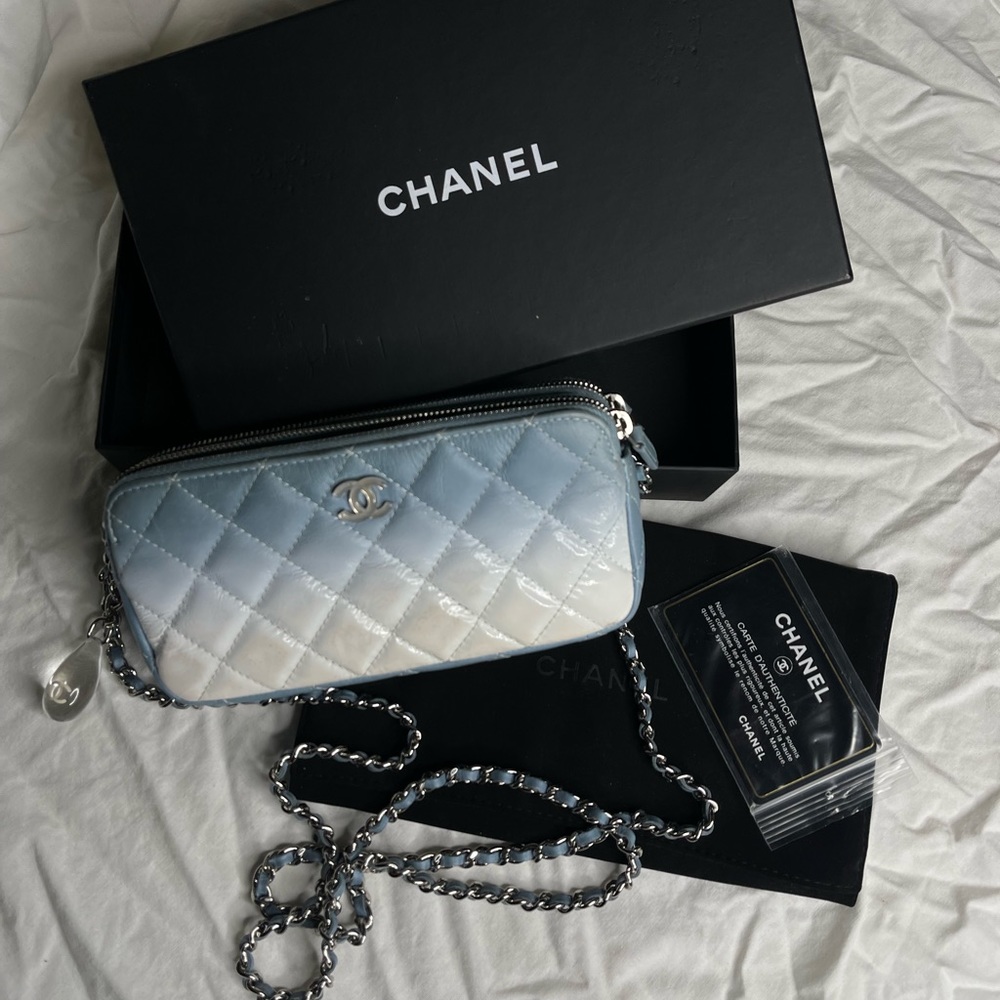 Chanel Double Zip Clutch